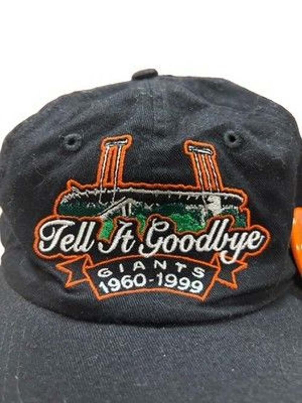 Pacific Bell San Francisco Giants Tell It Goodbye 1960-1999 Black MLB Cap vintag